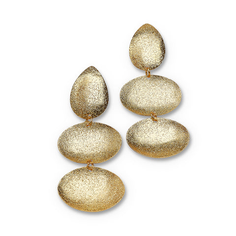Cascading Foil Stone Earrings