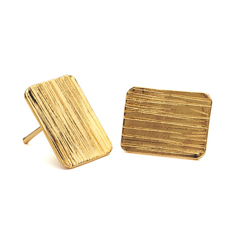 Cufflink Earrings {Gold}